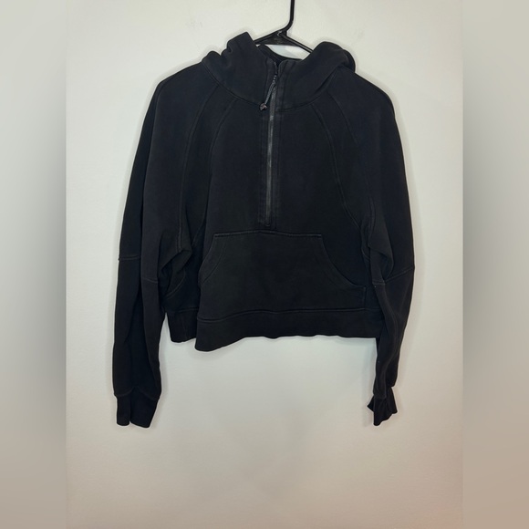 lululemon athletica Tops - Pre-Owned MD/LG Lululemon Scuba Oversized Half-Zip Hoodie in Black